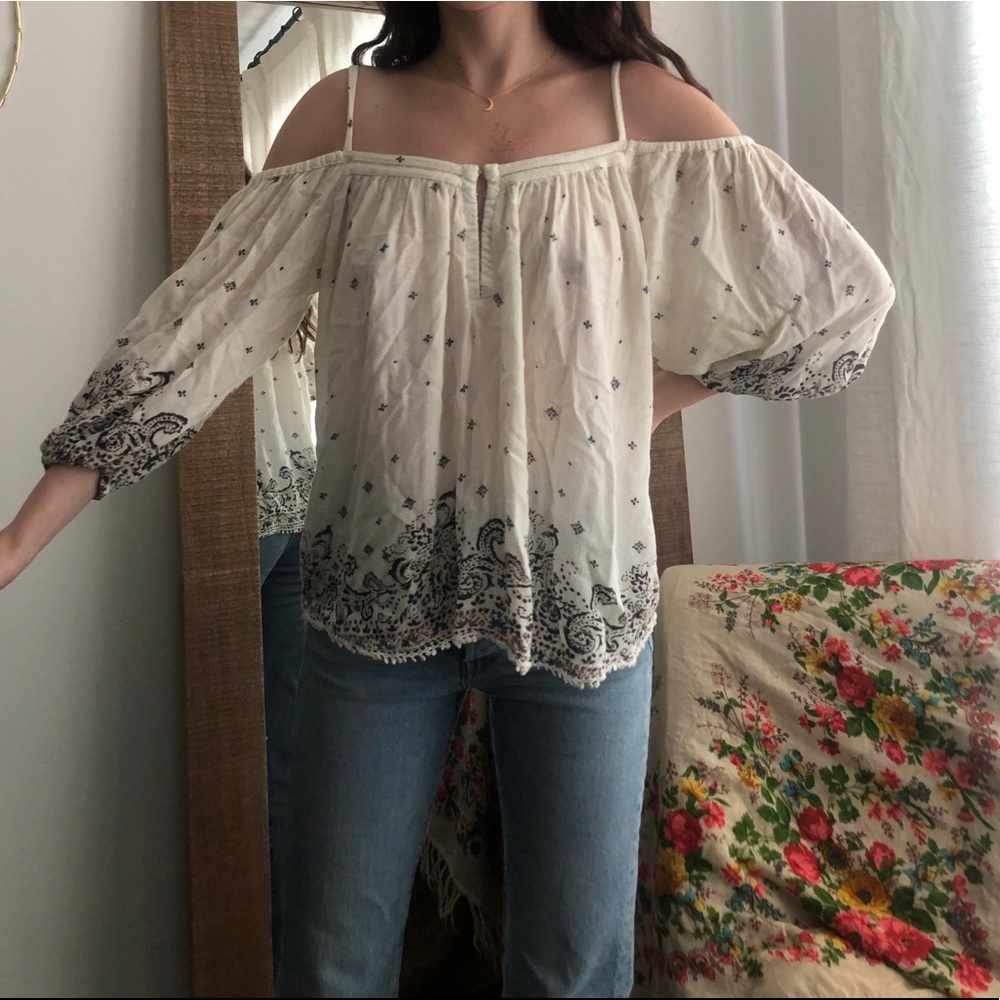 Free People puff sleeve blouse